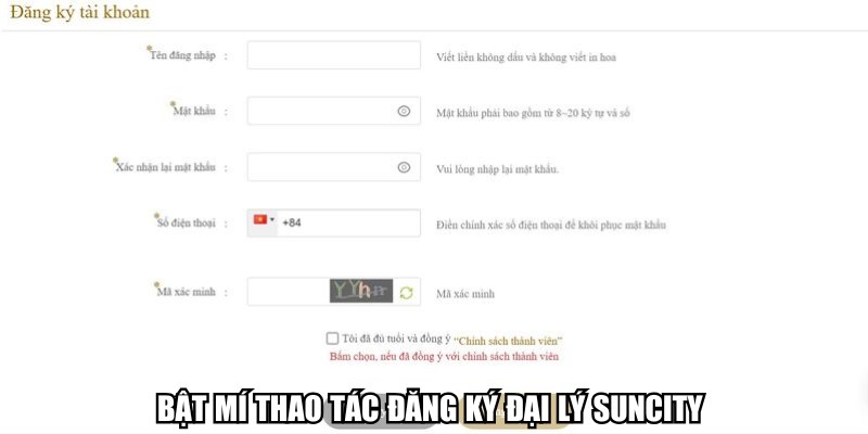 Bật mí thao tác đăng ký đại lý Suncity cho mọi người